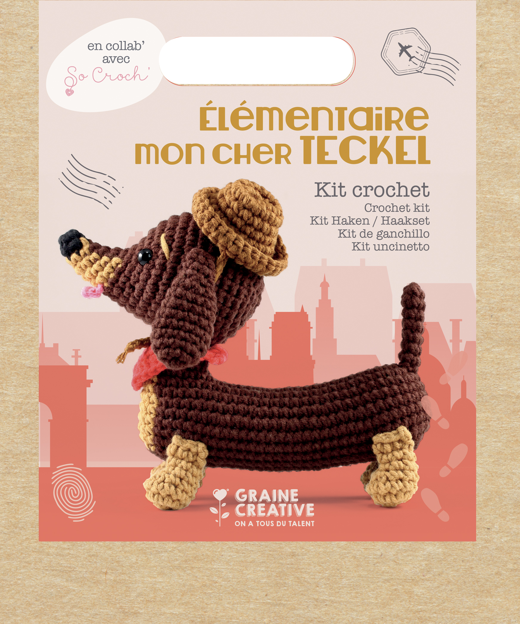 Kit Crochet  Elémentaire Mon Cher teckel 18cm St Barthelemy